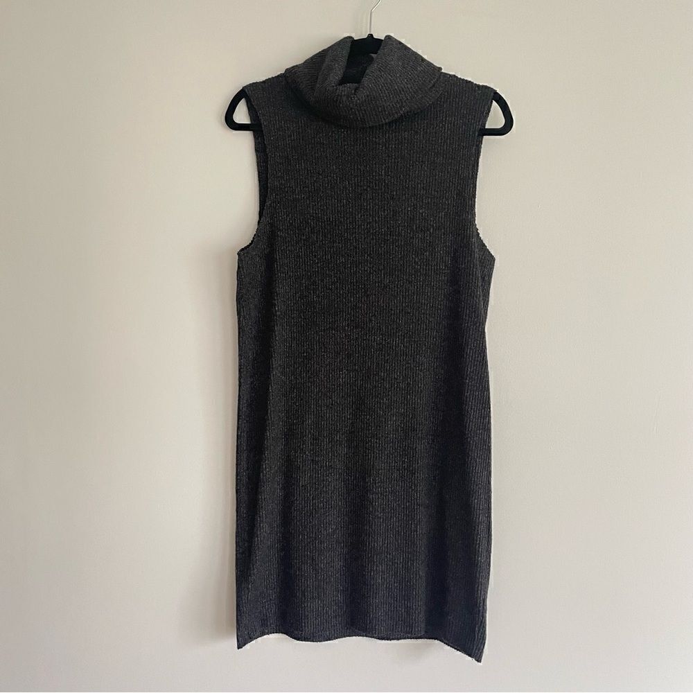 Urban Outfitters Silence + Noise Gray Ribbed Turtleneck Sweater Dress Size Small